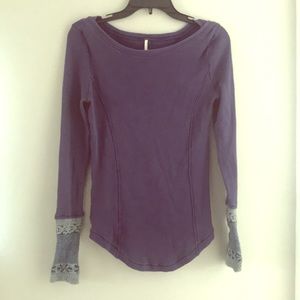 Free people thermal with sweater cuffs